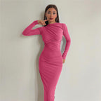 Aileen - Vestido largo bodycon fruncido