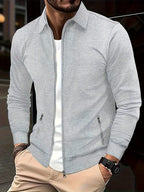 Gabriel - Chaqueta de hombre con cremallera y cuello camisero