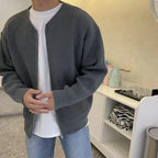Mateo - Cárdigan de punto con cremallera para hombre