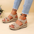 Marta - Sandalias con plataforma y velcro