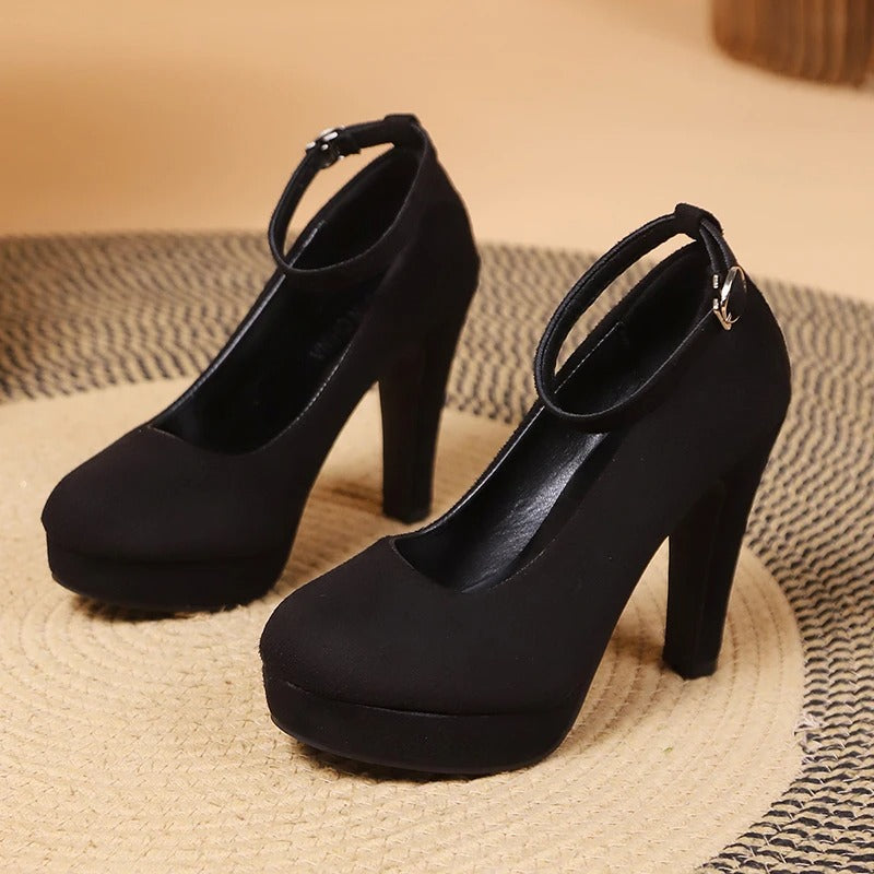 Sofía - Zapatos de mujer con tacón alto y pulsera al tobillo