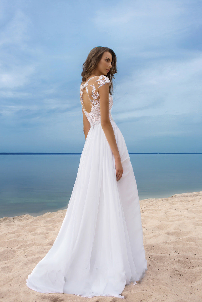 Adelina - Vestido de fiesta de gasa y encaje