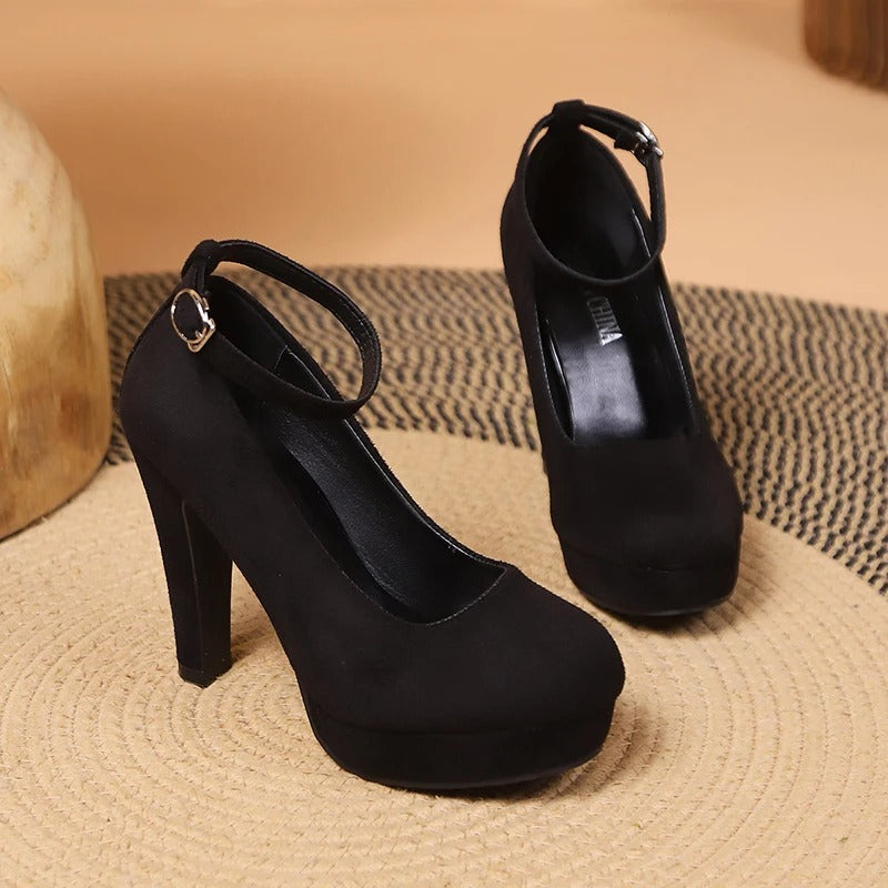 Sofía - Zapatos de mujer con tacón alto y pulsera al tobillo