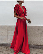 Renata - Vestido largo con volantes