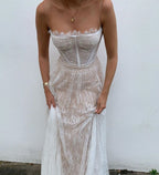 Antoniette - Vestido corsé de encaje transparente