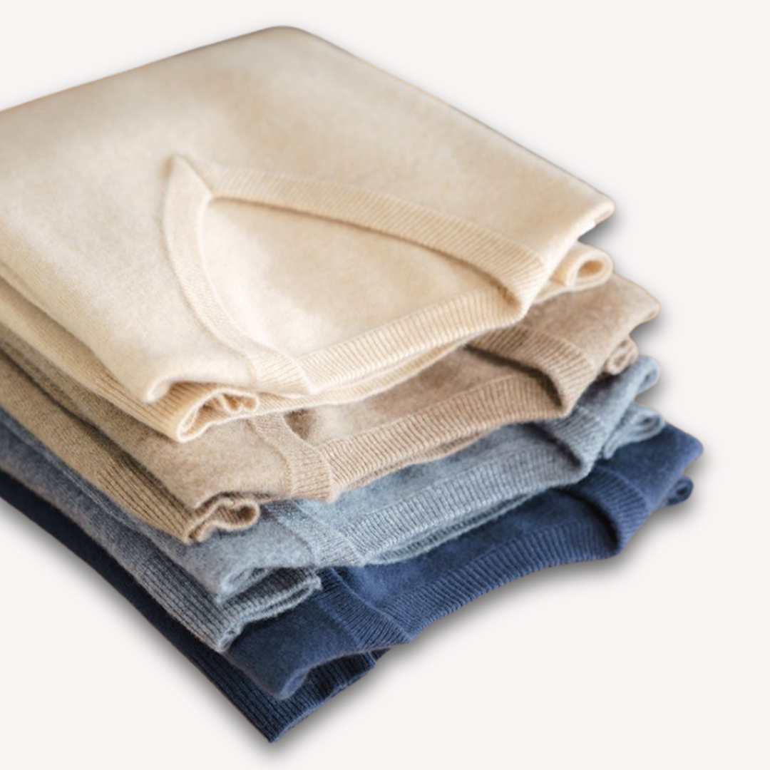 Leo – Jersey de punto con cuello en V y camisa integrada para hombre