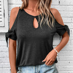 Noa - Blusa negra con hombros descubiertos