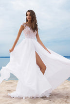 Adelina - Vestido de fiesta de gasa y encaje
