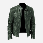 Andrés - Chaqueta de cuero hombre con cremallera