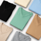 Leo – Jersey de punto con cuello en V y camisa integrada para hombre