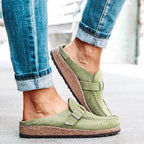 Lina - Mocasines casual de ante con hebilla
