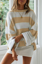 Olivia – Jersey Oversize a Rayas en Punto Grueso