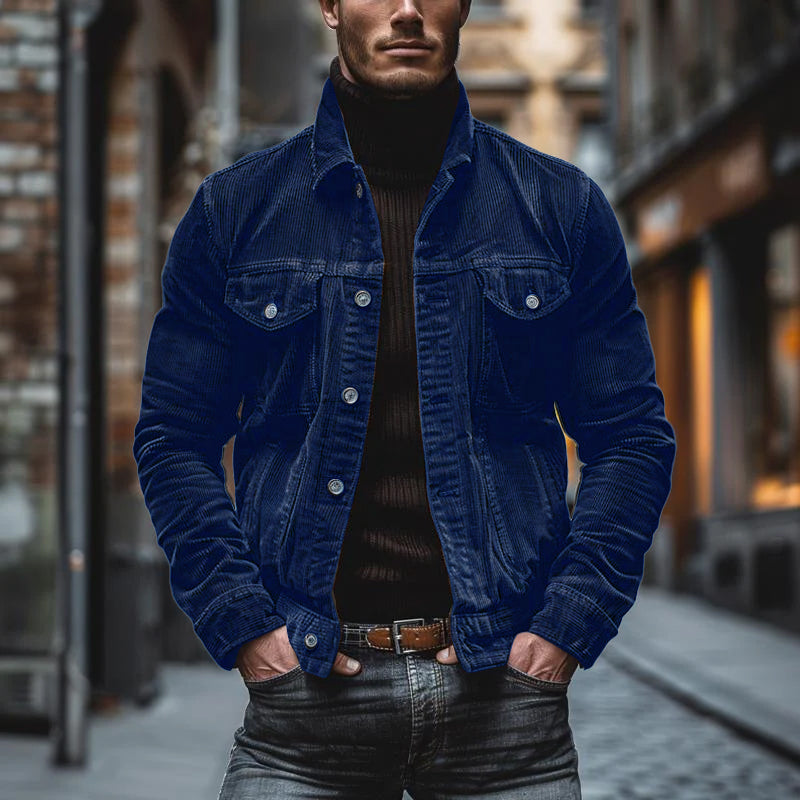 Leonardo - Chaqueta de hombre de pana con bolsillos frontales