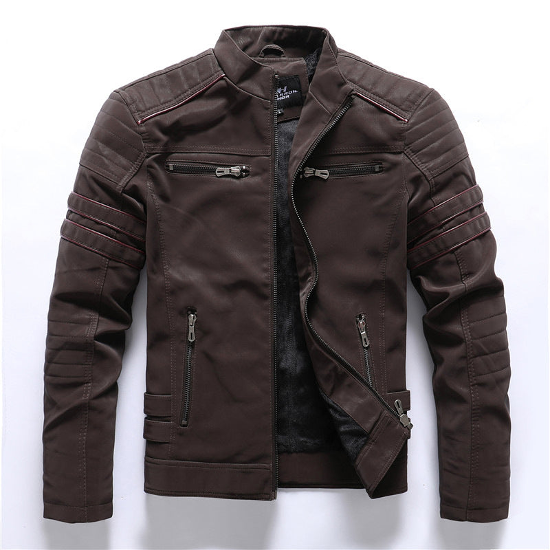 Álvaro - Chaqueta biker para hombre con cremalleras
