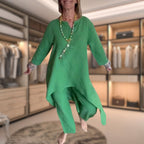 Mariana - Conjunto de mujer con blusa larga y pantalón