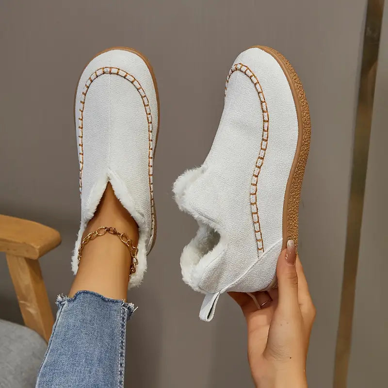 Laura - Zapatos casual mujer forrados con borreguito invierno