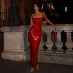 Vivienne - Vestido recortado de lentejuelas