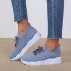 Loida - Zapatillas de punto con cordones