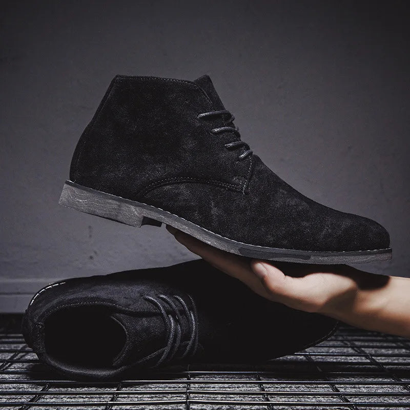 Óscar - Botines de hombre de serraje con cordones