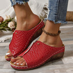 Ivy - Sandalias de cuña metalizadas