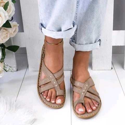 Alma - Sandalias planas con tiras cruzadas