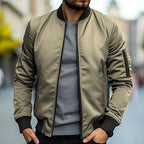 Dario - Chaqueta bomber burdeos para hombre moderna y versátil