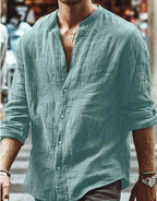 Lester - Camisa de lino de manga larga