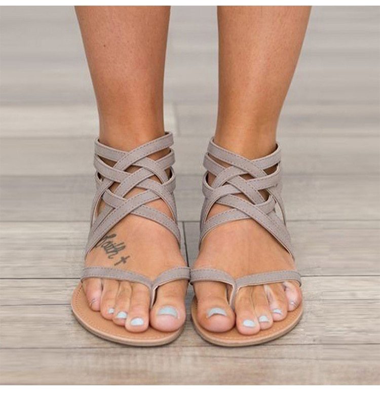 Yuliana - Sandalias planas gladiadoras