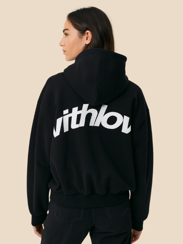 Daniela – Sudadera con capucha “With Love” para mujer