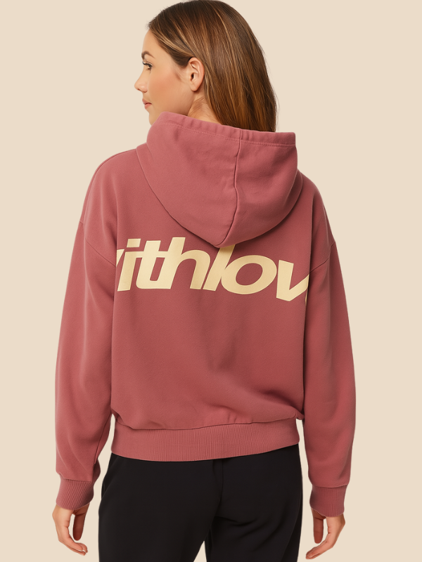 Daniela – Sudadera con capucha “With Love” para mujer