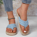 Bella - Sandalias con tiras deshilachadas