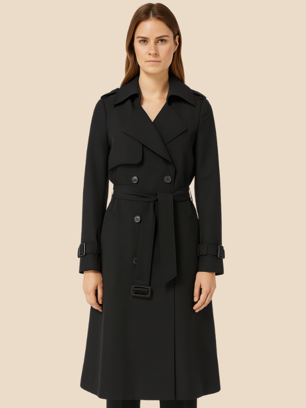 Sofía - Trench coat largo de mujer con cinturón