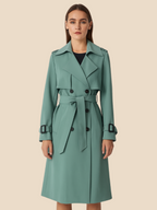 Sofía - Trench coat largo de mujer con cinturón