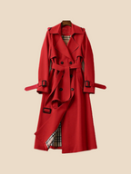 Sofía - Trench coat largo de mujer con cinturón