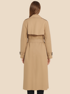 Sofía - Trench coat largo de mujer con cinturón