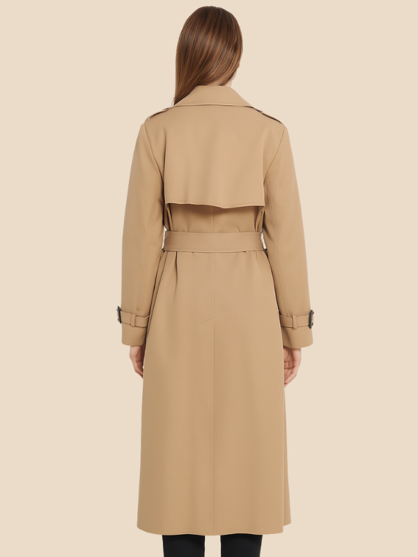 Sofía - Trench coat largo de mujer con cinturón