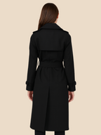 Sofía - Trench coat largo de mujer con cinturón