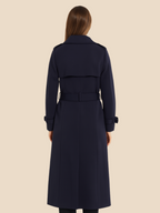 Sofía - Trench coat largo de mujer con cinturón