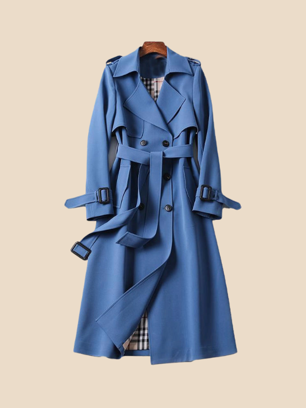 Sofía - Trench coat largo de mujer con cinturón