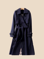 Sofía - Trench coat largo de mujer con cinturón