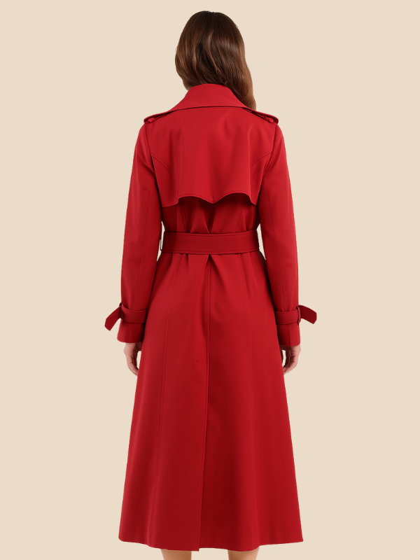 Sofía - Trench coat largo de mujer con cinturón
