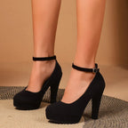 Sofía - Zapatos de mujer con tacón alto y pulsera al tobillo