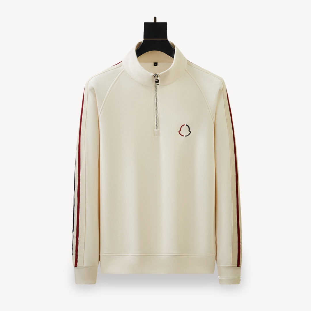 Mateo – Chándal deportivo con cremallera y rayas laterales para hombre