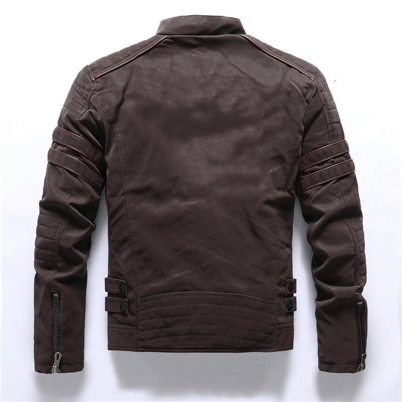 Álvaro - Chaqueta biker para hombre con cremalleras