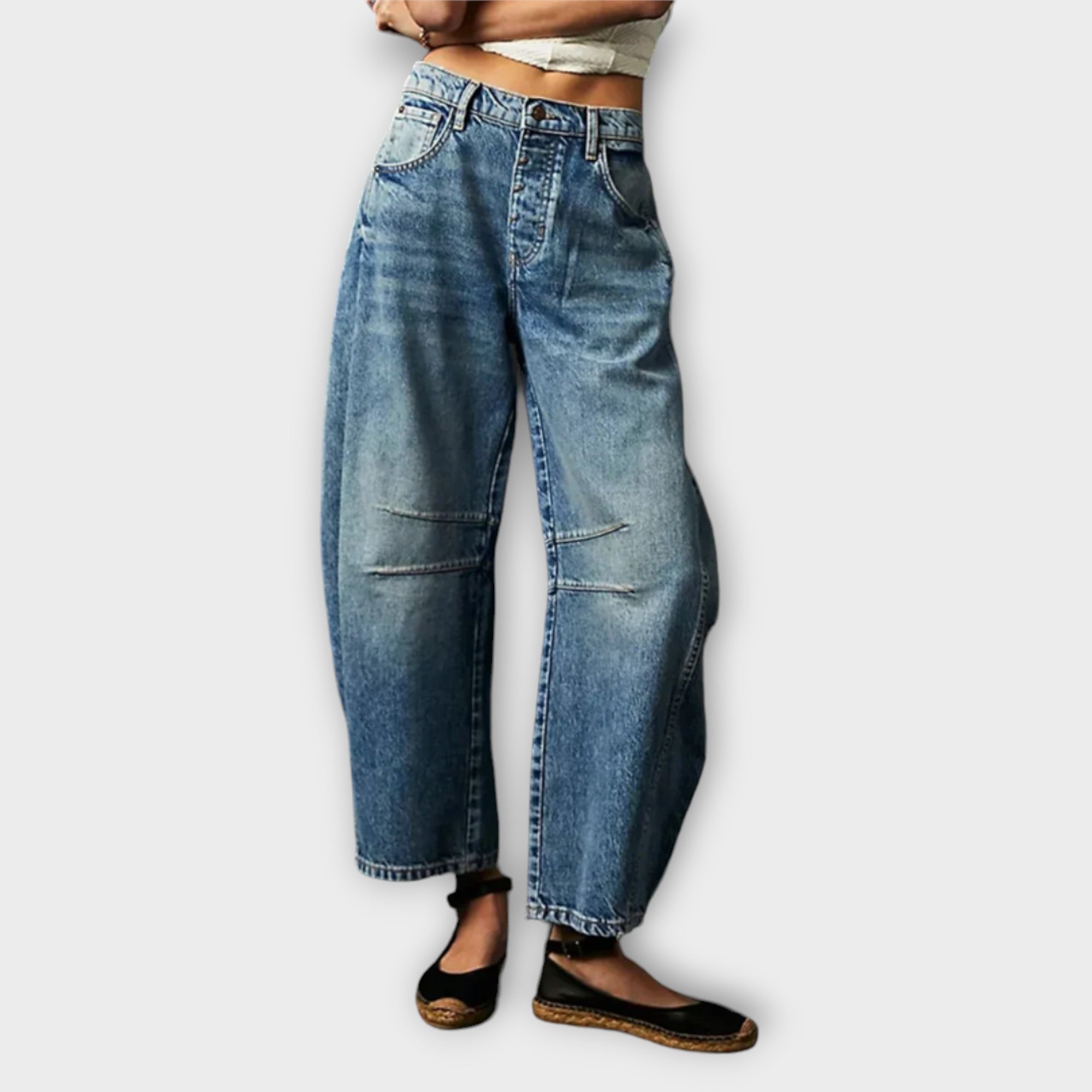 Lucía – Jeans de Corte Ancho de Estilo Retro para Mujer