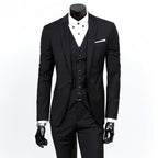 César | Conjunto de tres piezas para hombre, traje ajustado estilo coreano formal
