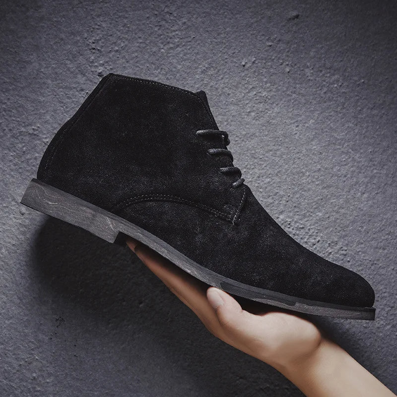 Óscar - Botines de hombre de serraje con cordones