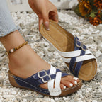 Natalia - Sandalia de verano bicolor con hebillas