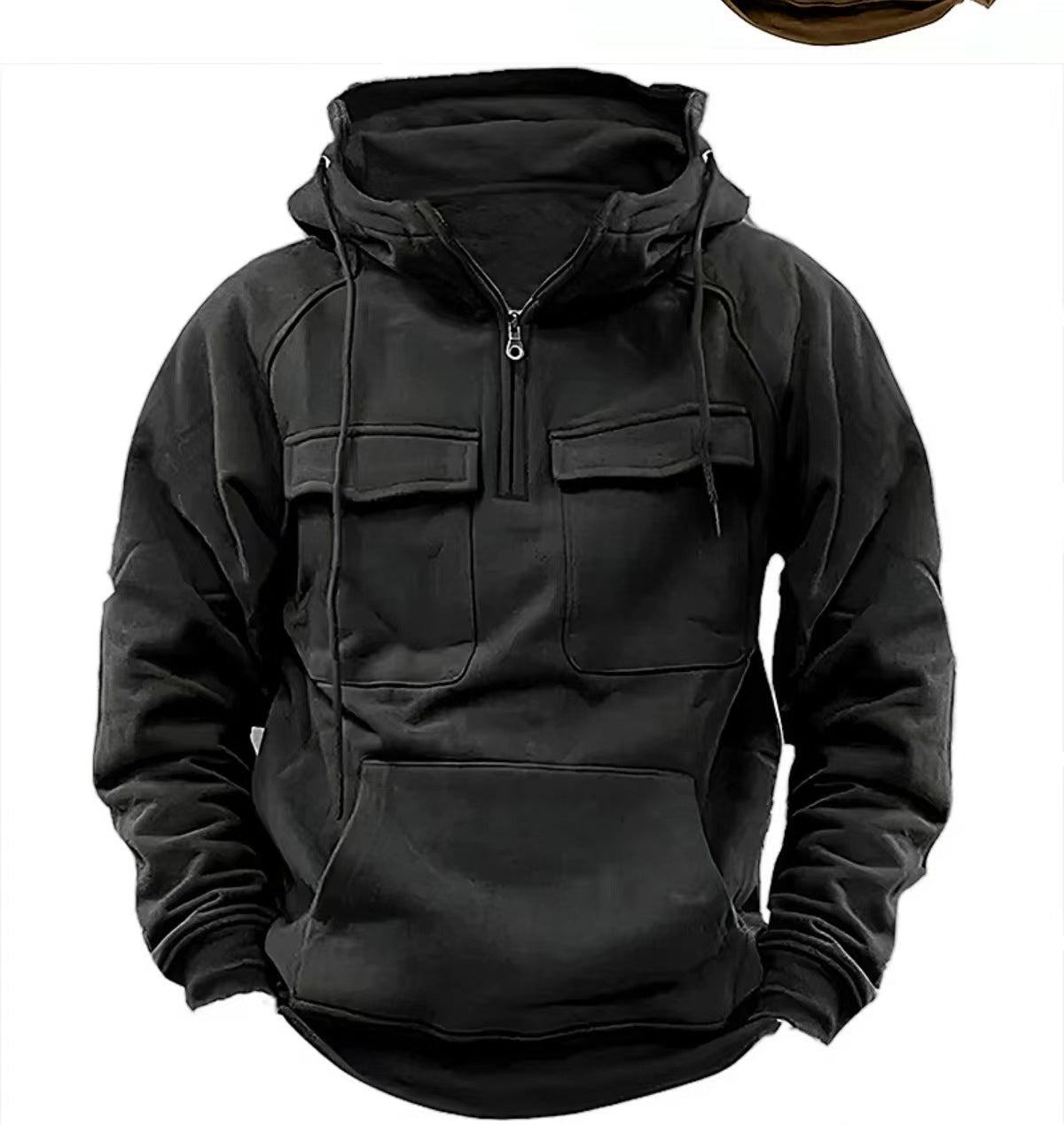 Diego - Sudadera con capucha y bolsillos frontales para hombre