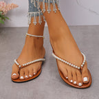 Arah - Sandalias de verano con adornos de perlas